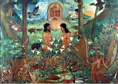 Adam and Eve in the Garden of Eden-